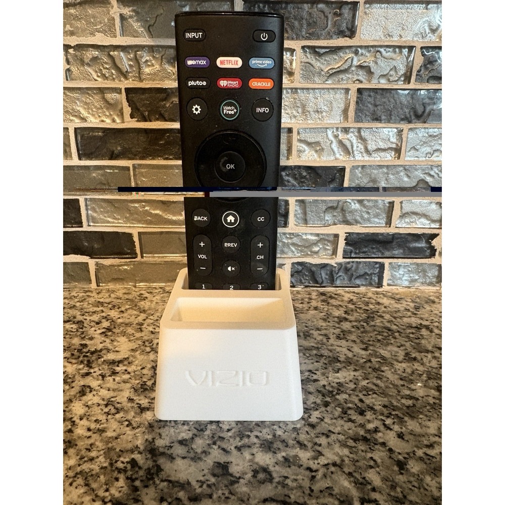 Minimilist White 2 Visio Slot Remote Control Holder Organizer Room 3D Print